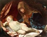 Elisabetta Sirani Virgin adoring the sleeping Baby Jesus Sweden oil painting artist